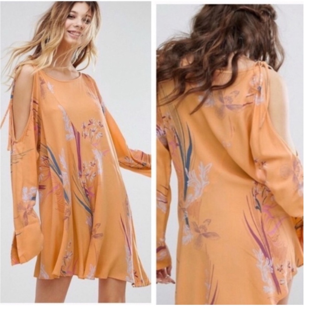 Free People Lavender Cold Shoulder Dress